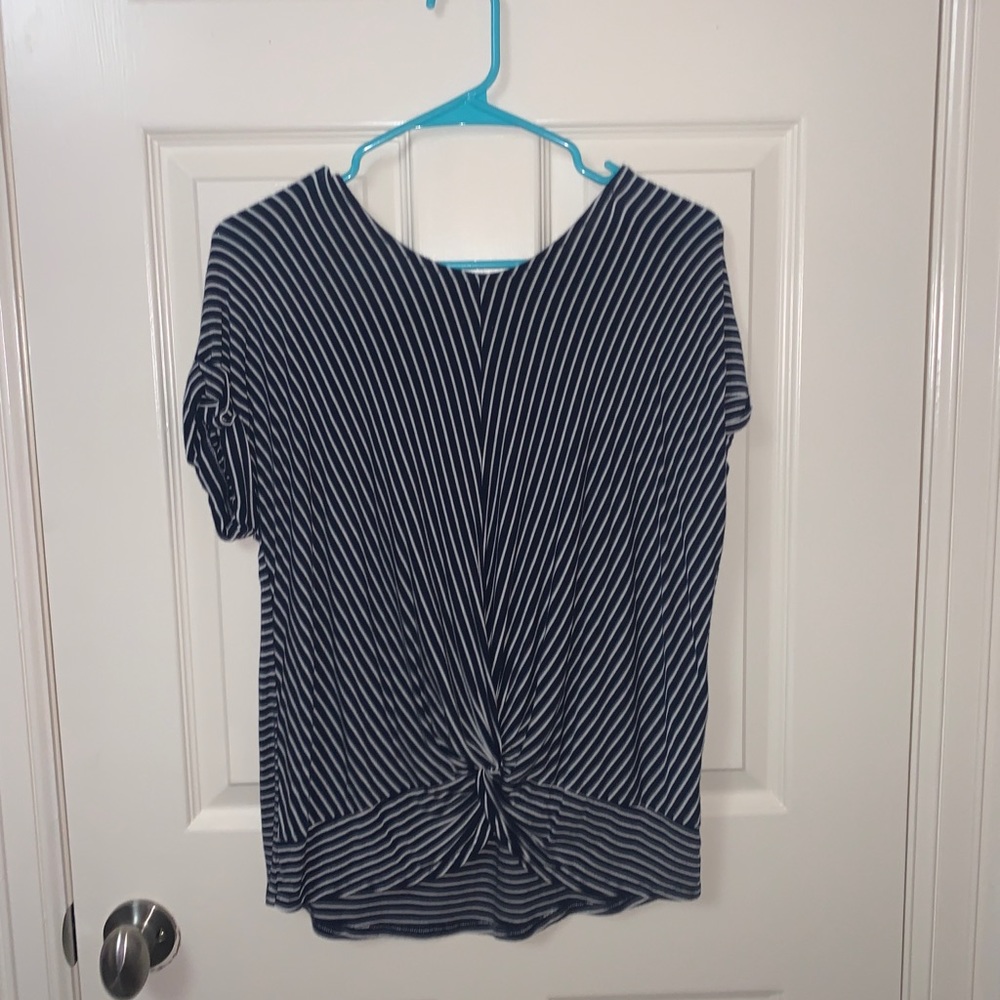 Blue Striped Top